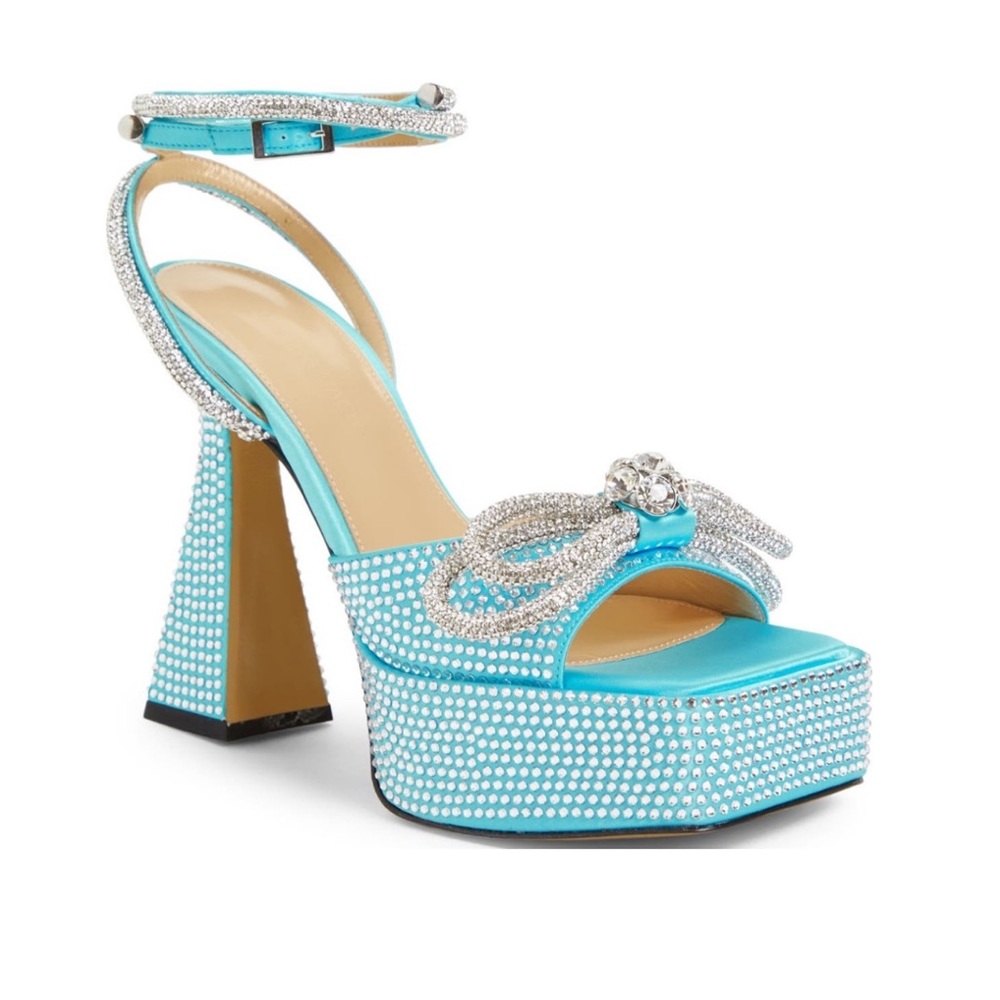 Mach & Mach Double Bow Crystal Platform
Sandals Ocean Blue Size 38 EU/ 8 US new